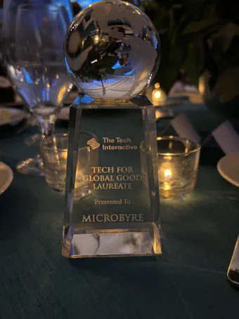 MicroByre awarded 2022-2023 Tech for Global Good Laureate Award from The Tech Interactive